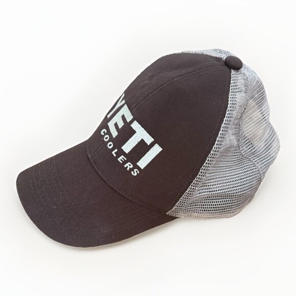 Yeti Coolers Mesh Trucker Snapback Hat Cap Baseball Outdoor Hike Unisex Black - Picture 2 of 9